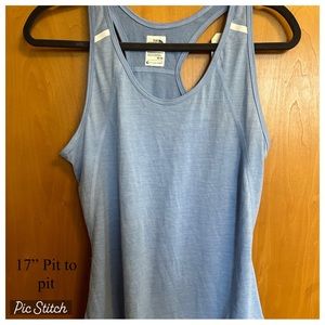 Northface blue athletic tank medium